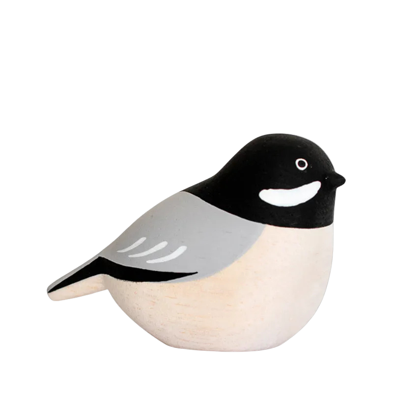 Figura de carbonero común de madera