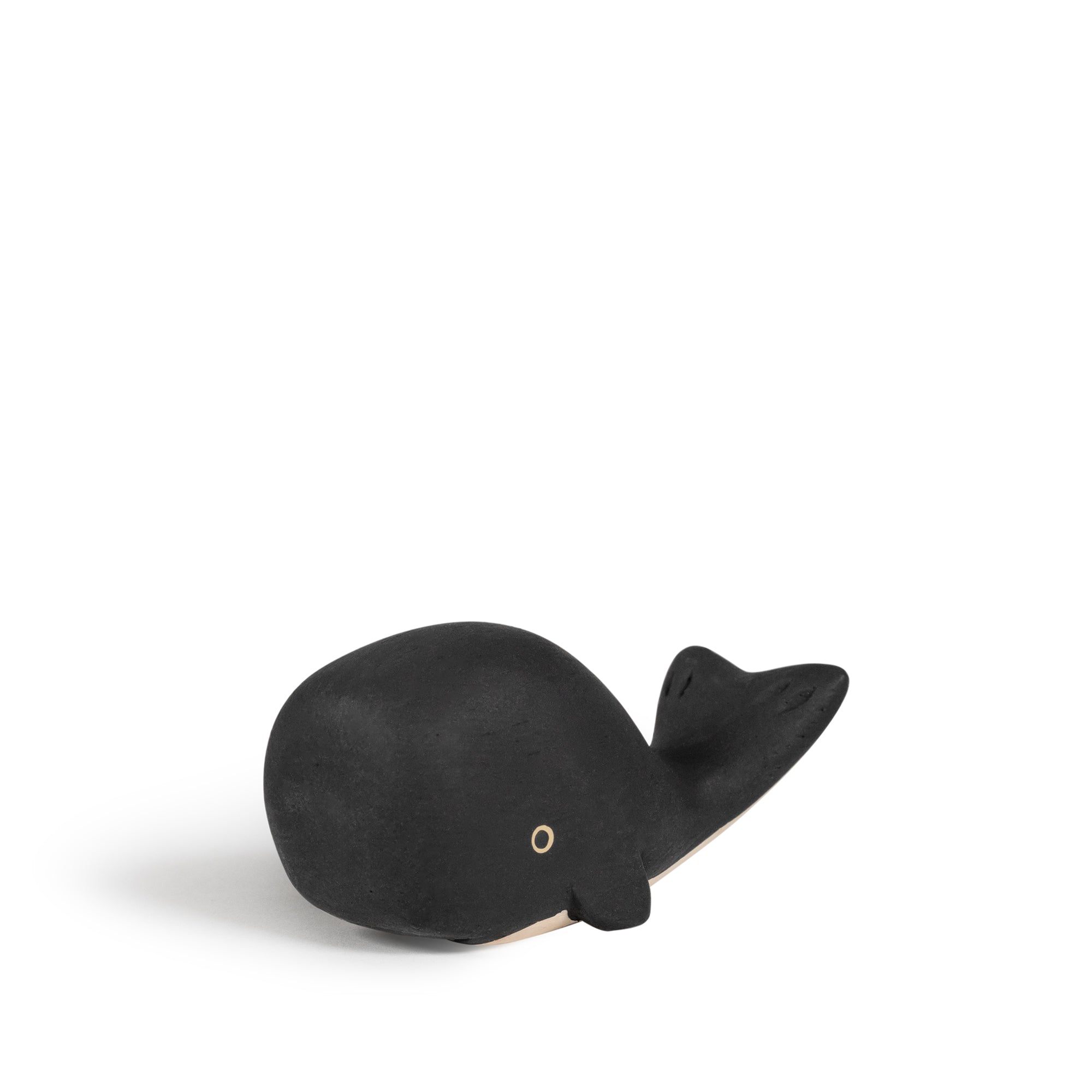 Figura de Ballena Negra de Madera