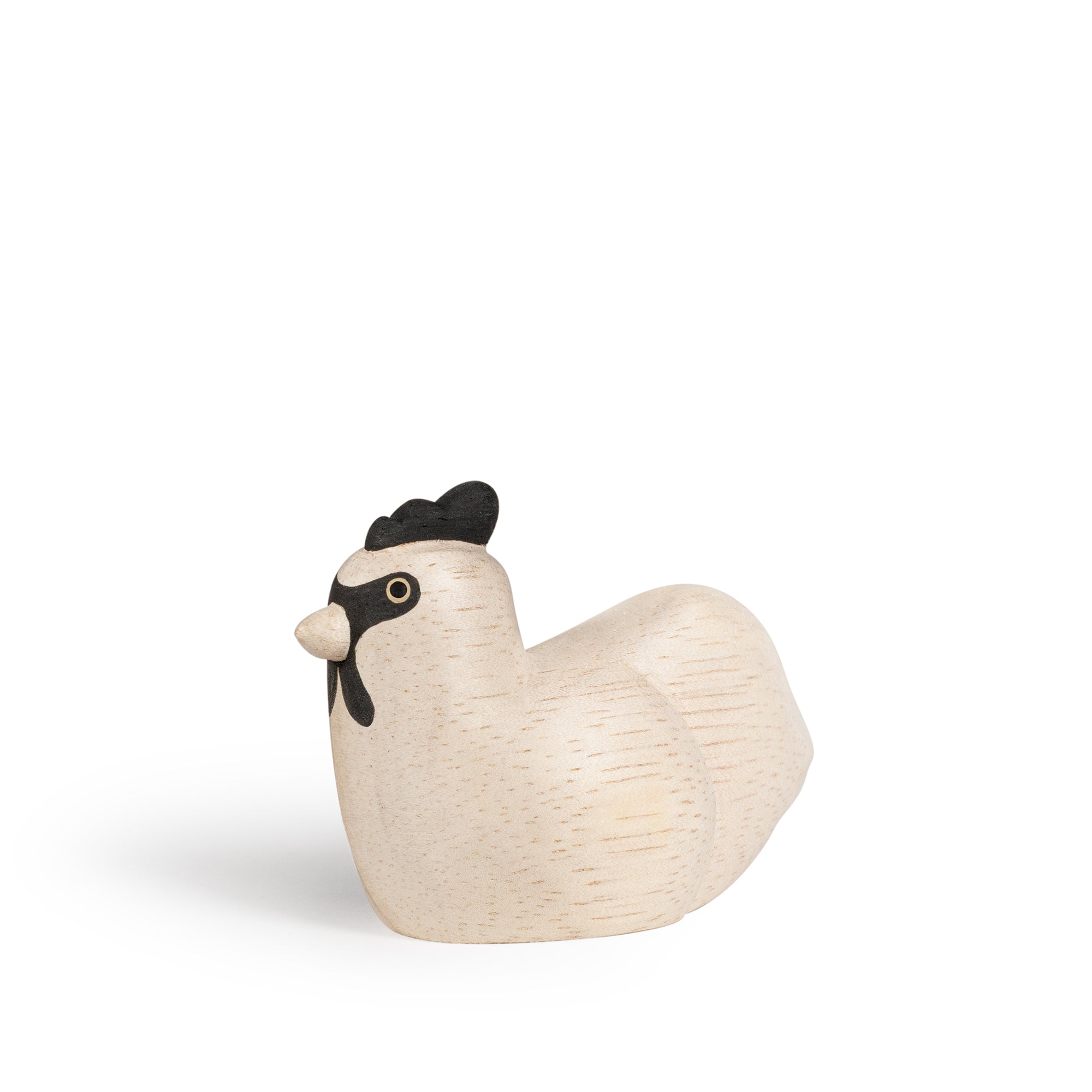 Figura de gallina madre de madera