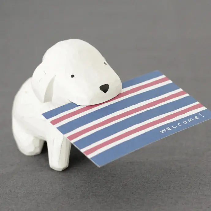 Card Holder/ Toy Poodle White - T lab europe