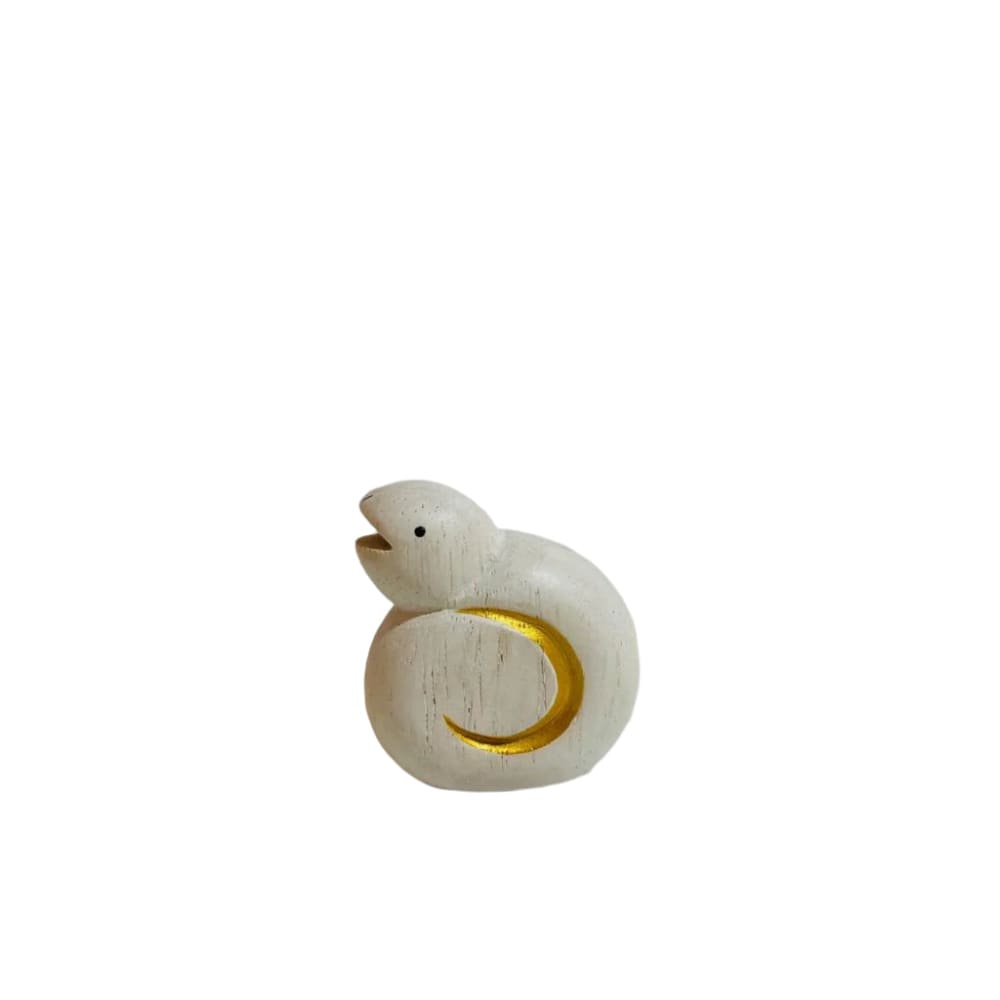 Figurine en bois - Collection zodiaque - Serpent Or - FIGURINES EN BOIS