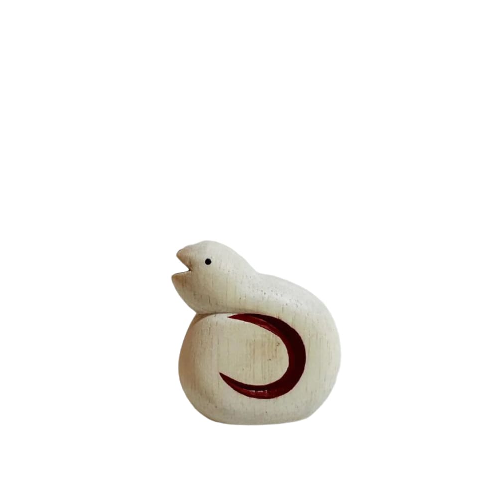 Figurine en bois - Collection zodiaque - Serpent rouge - FIGURINES EN BOIS