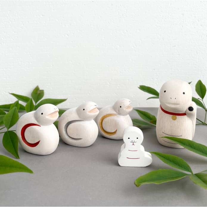 Figurine en bois - Collection zodiaque - Serpent rouge - FIGURINES EN BOIS