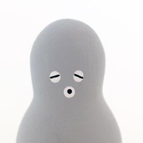 Figurine Poulpe gris en Bois