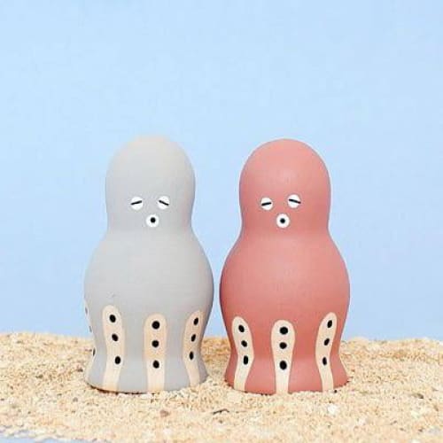 Figurine Poulpe gris en Bois