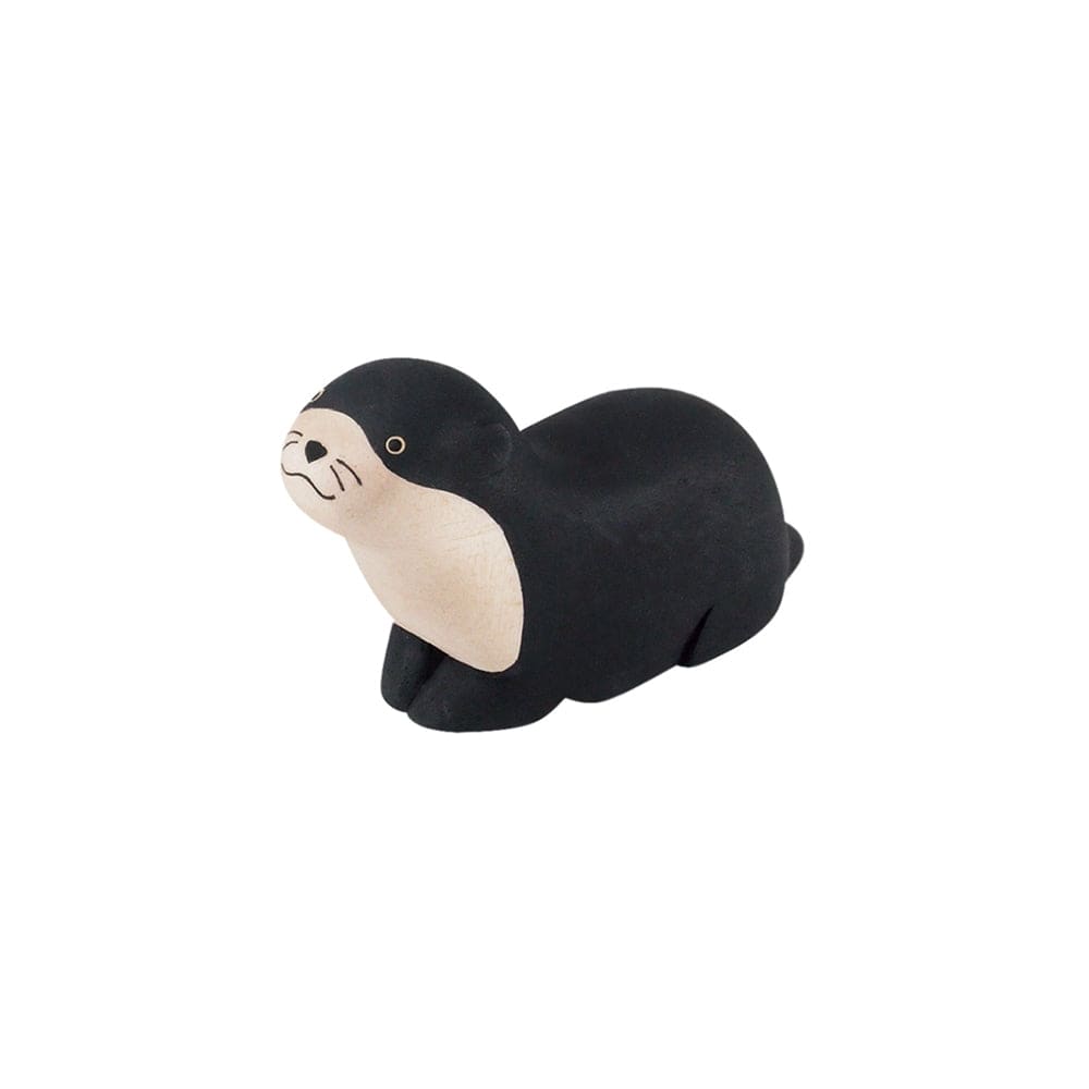 Figurine Loutre noire en Bois