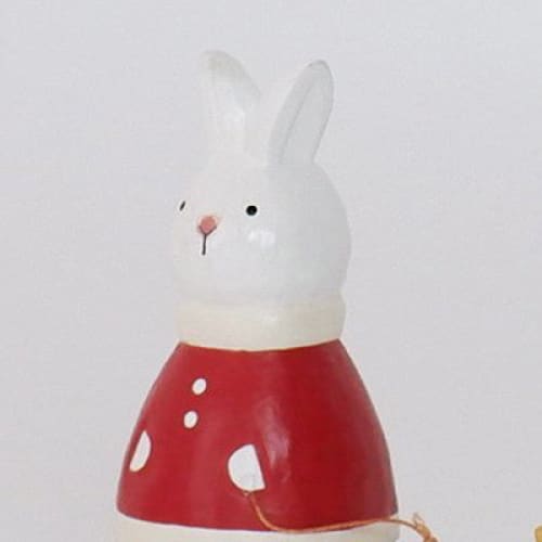 Figurine Lapin de Noël avec Cadeau Bois