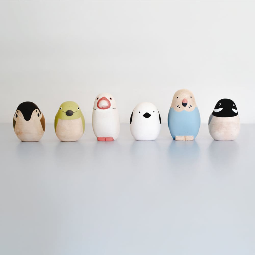 Figurine en bois - Oiseau aux yeux blancs du Japon - FIGURINES EN BOIS