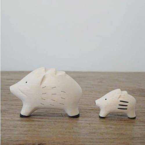 Figurine Sanglier enfant en Bois