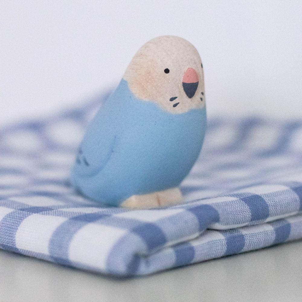 Figurine Perruche ondulée en Bois