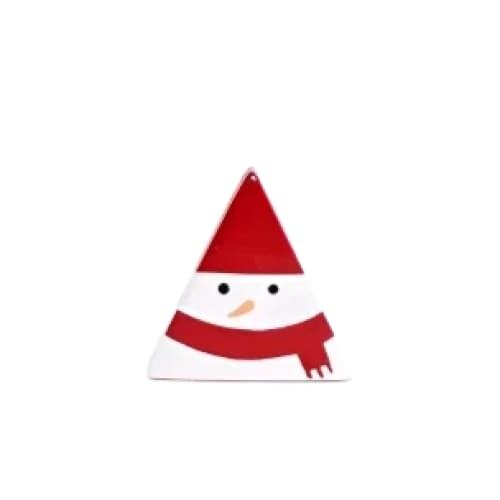Figurine en Bois triangulaire - Bonhomme de Neige - FIGURINES EN BOIS