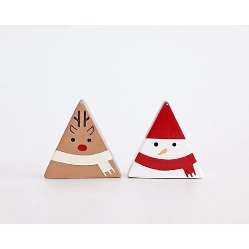 Figurine Bonhomme de Neige Triangulaire de Noël