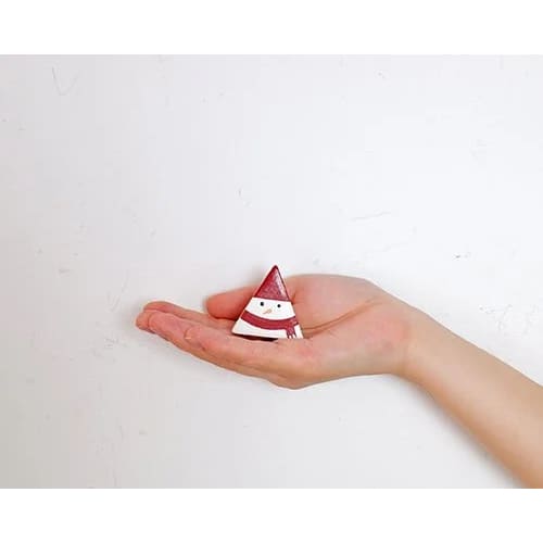 Figurine Bonhomme de Neige Triangulaire de Noël