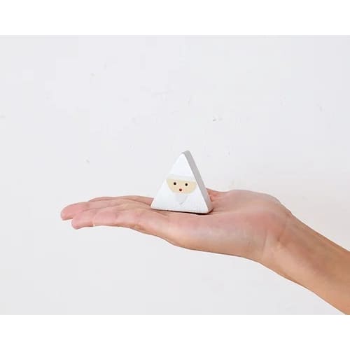 Figurine Père Noël Triangulaire de Noël Argent