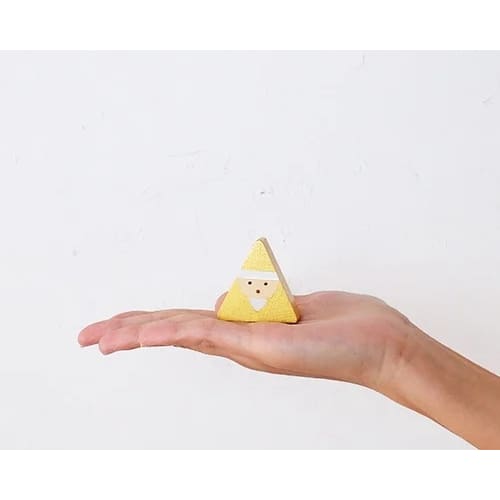 Figurine Père Noël Triangulaire de Noël Or