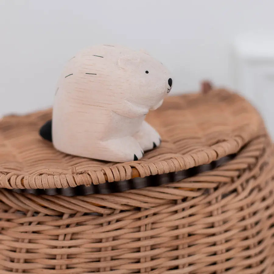 Figurine Castor en Bois - Animal en bois