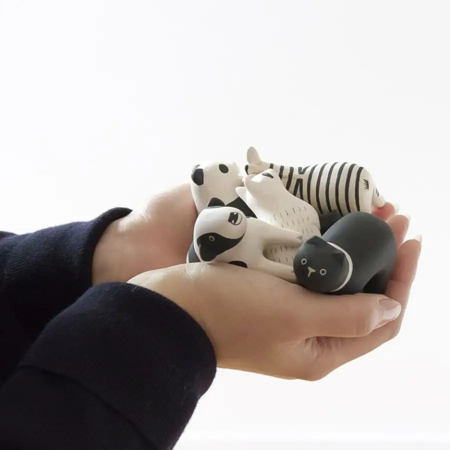 Figurine en bois - Famille singe - Wooden Animal