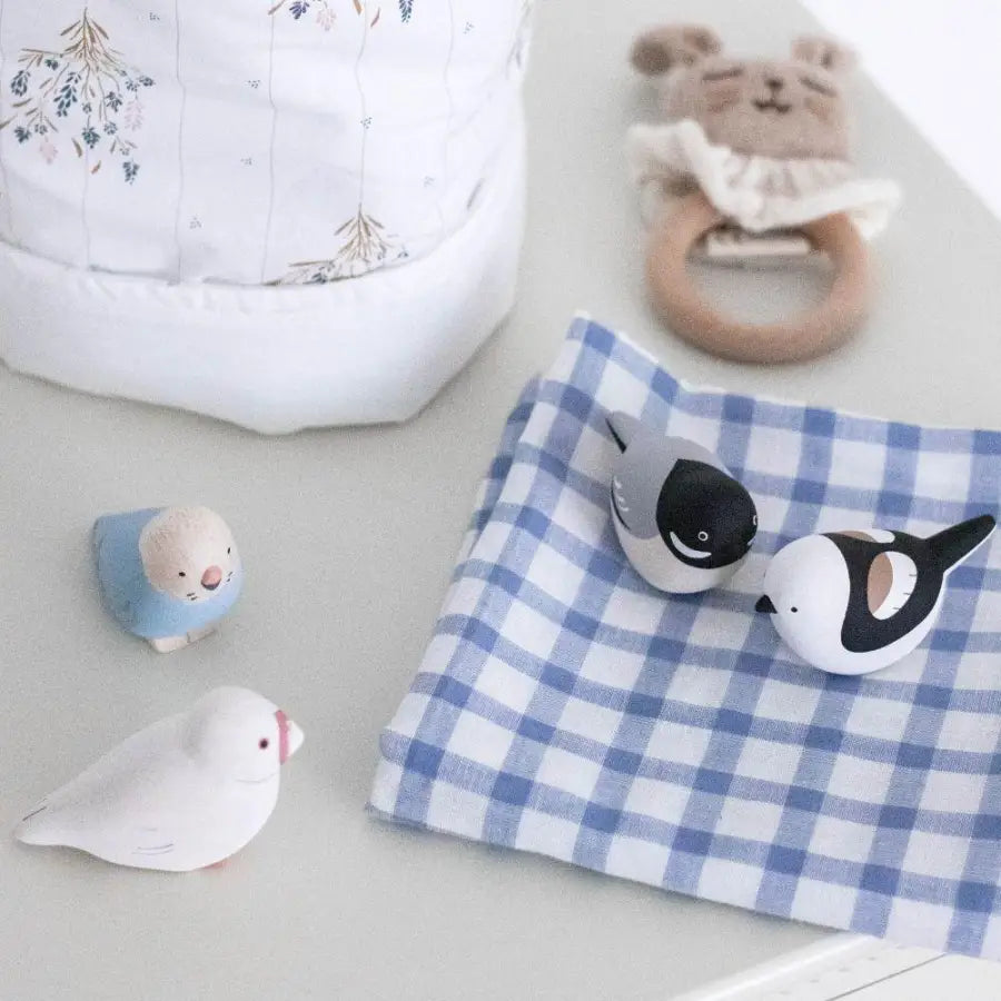 Figurine Mésange à Longue Queue en Bois - Wodden Animal