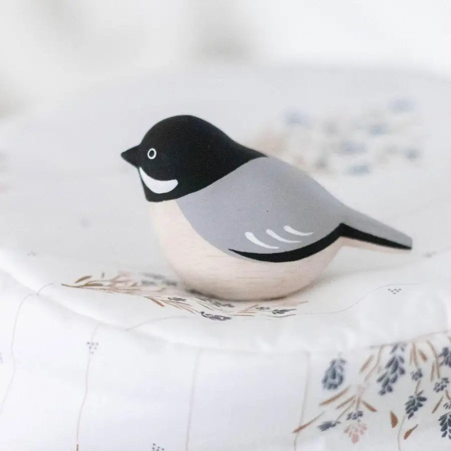 Figurine Mésange à Tête Noire en Bois - Wodden Animal