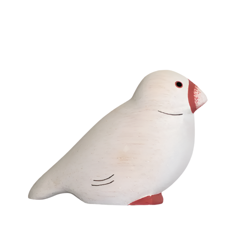 Figurine Moineau Ava en Bois - Wodden Animal