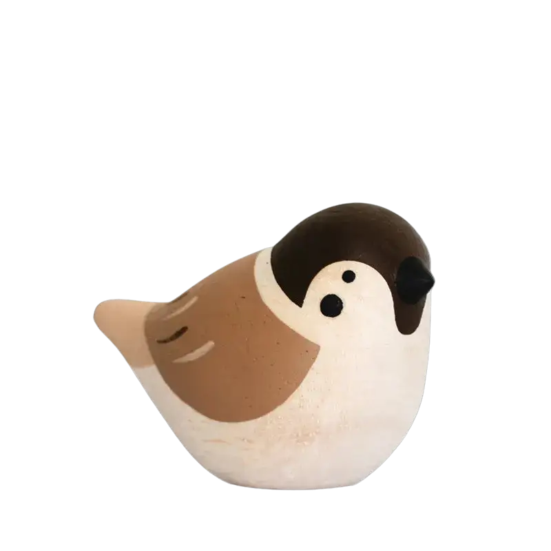 Figurine Moineau en Bois - Wodden Animal