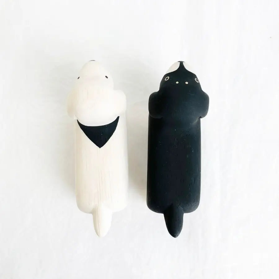 Figurine Teckel Noir en Bois - Animal en bois