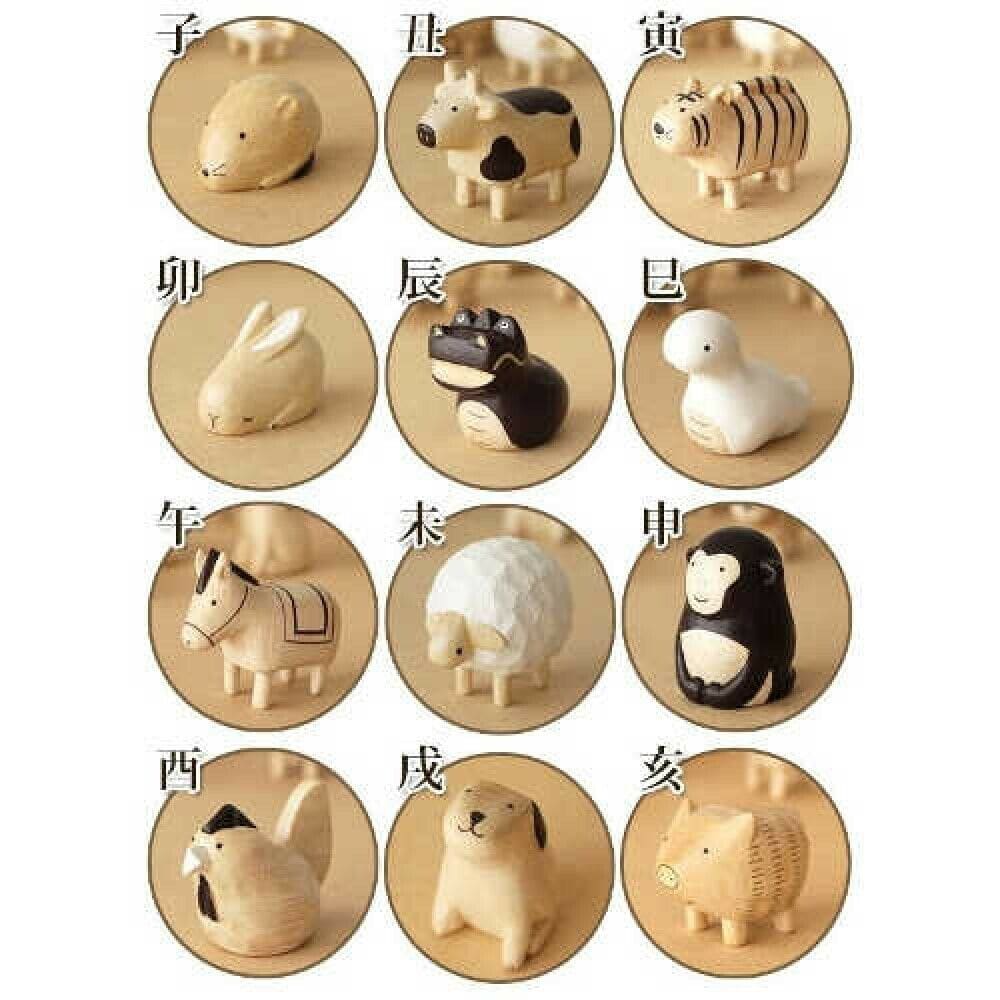 Figurine Set Zodiaque chinois en Bois