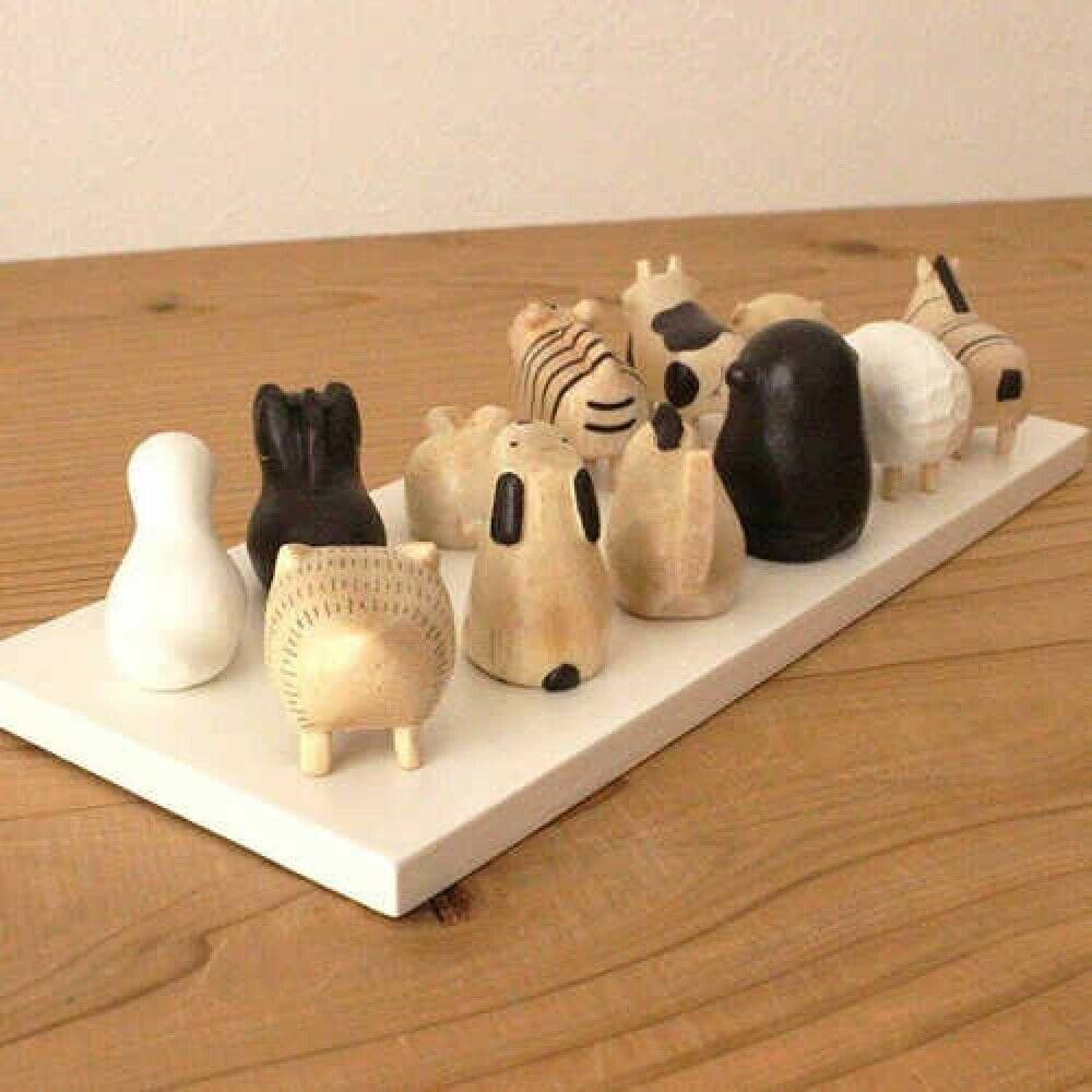 Figurine Set Zodiaque chinois en Bois