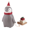 Figurine de pingouin en bois T-lab Europe