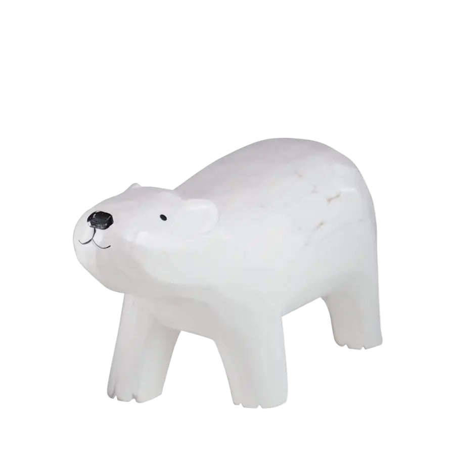 Wooden animal Strolling Polar Bear Parent - T lab europe