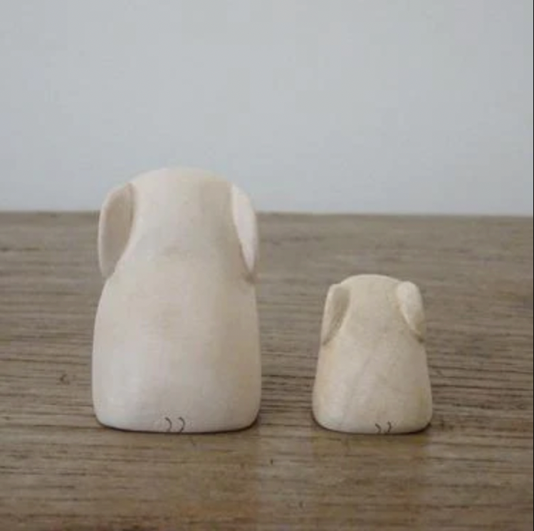 Figura de Elefante Padre en Madera