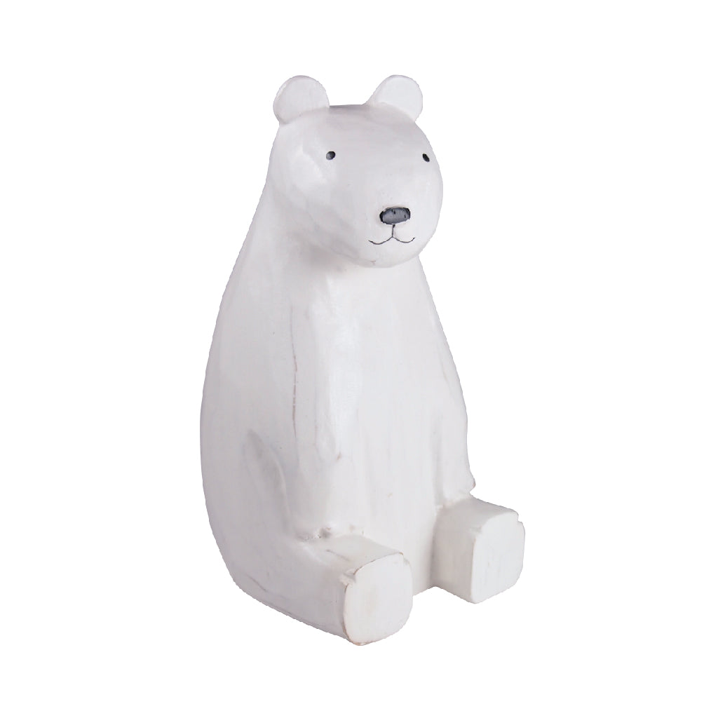 Wooden animal Sitting Polar Bear Parent - T lab europe