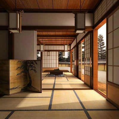 What does a traditional Japanese home and decoration look like?