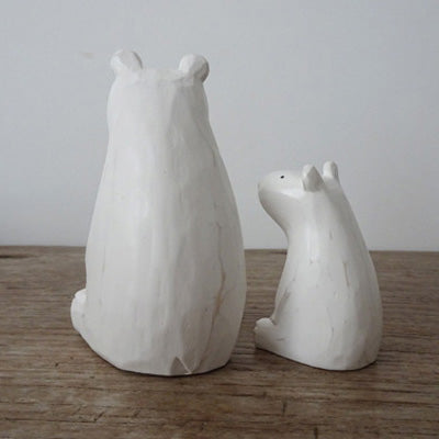 Figurine en bois – Ours polaire assis (parent)