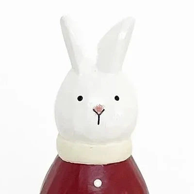 Figurine en bois – Lapin Père Noël