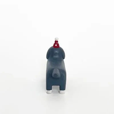 Figurine en bois – Teckel – Noël