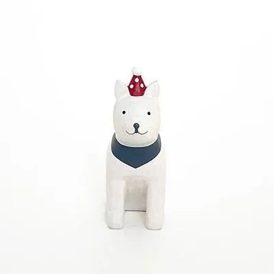 Figurine en bois – Chien Akita – Noël Polepole
