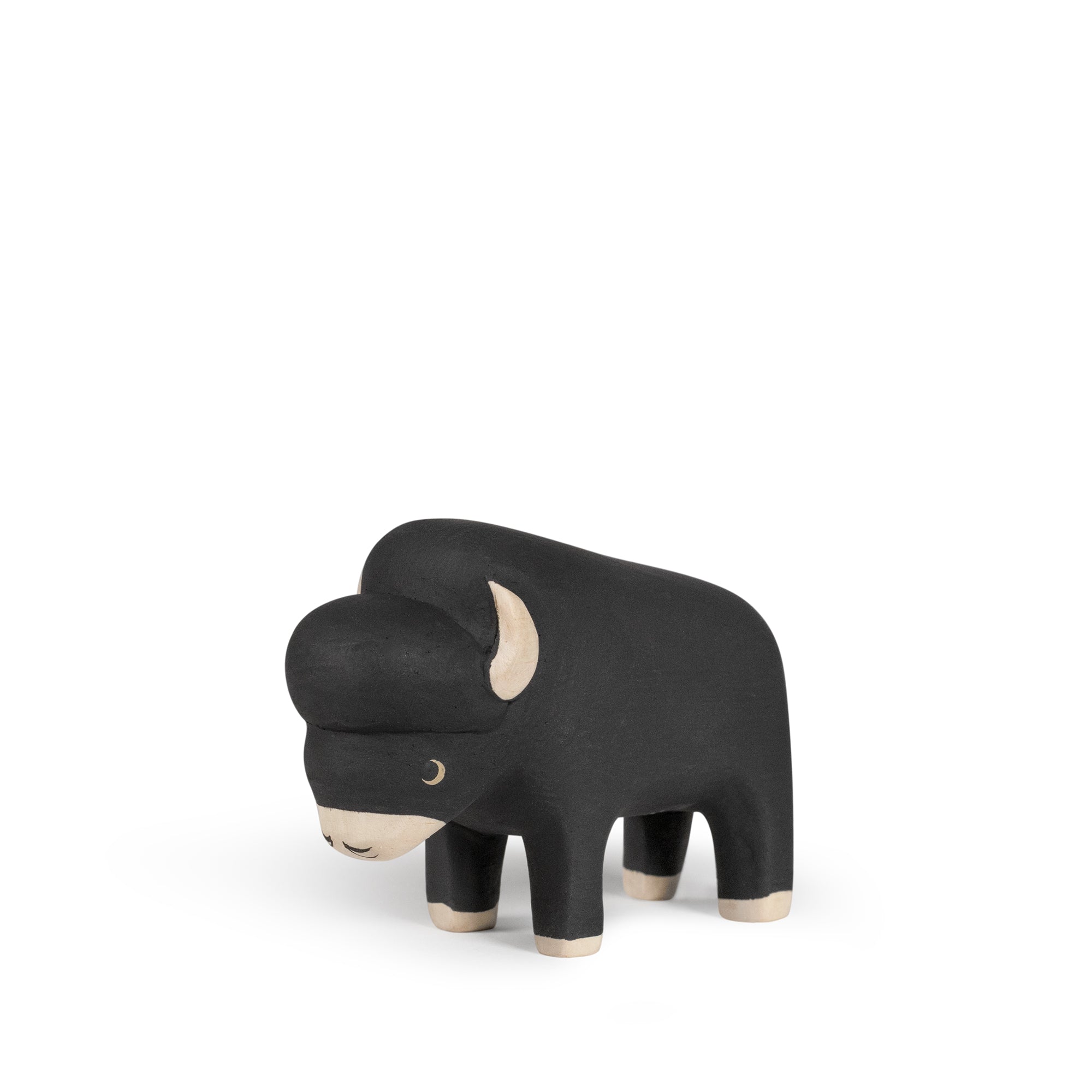 Figurine Bison en Bois