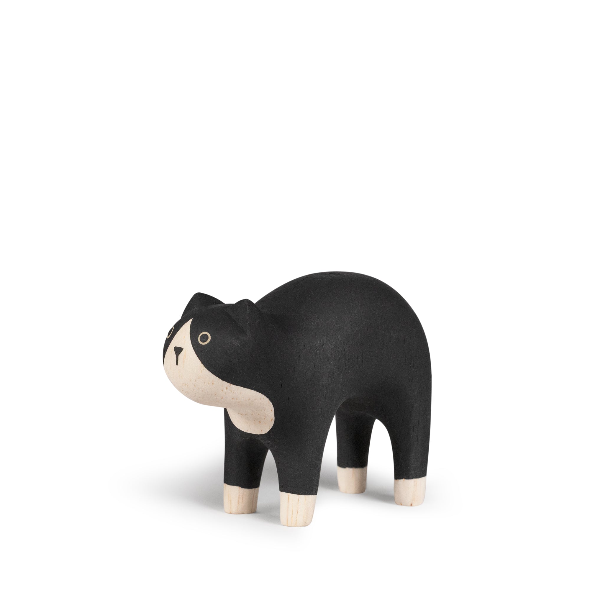 Wooden Hachiware Cat Figurine