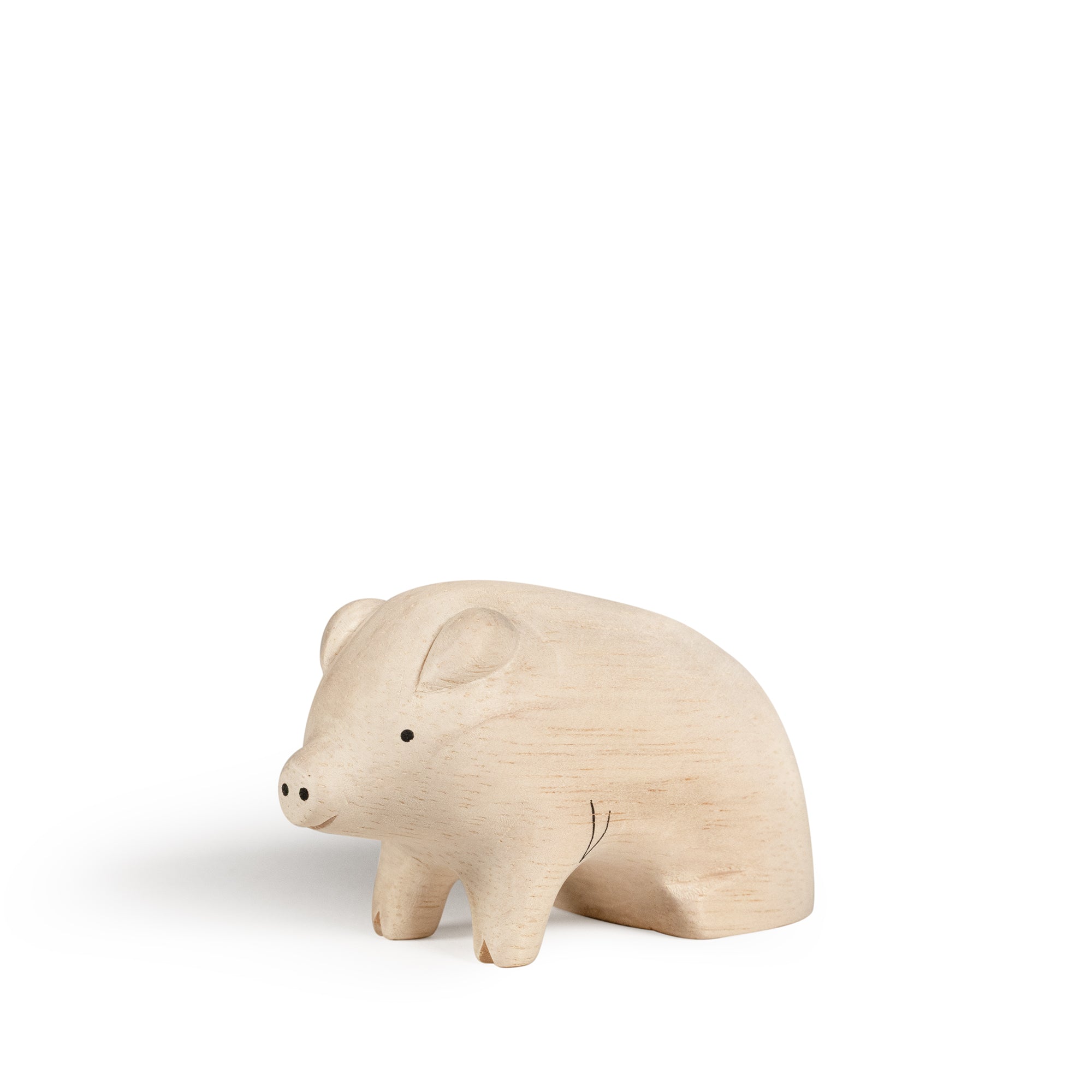 Figurine Cochon en Bois