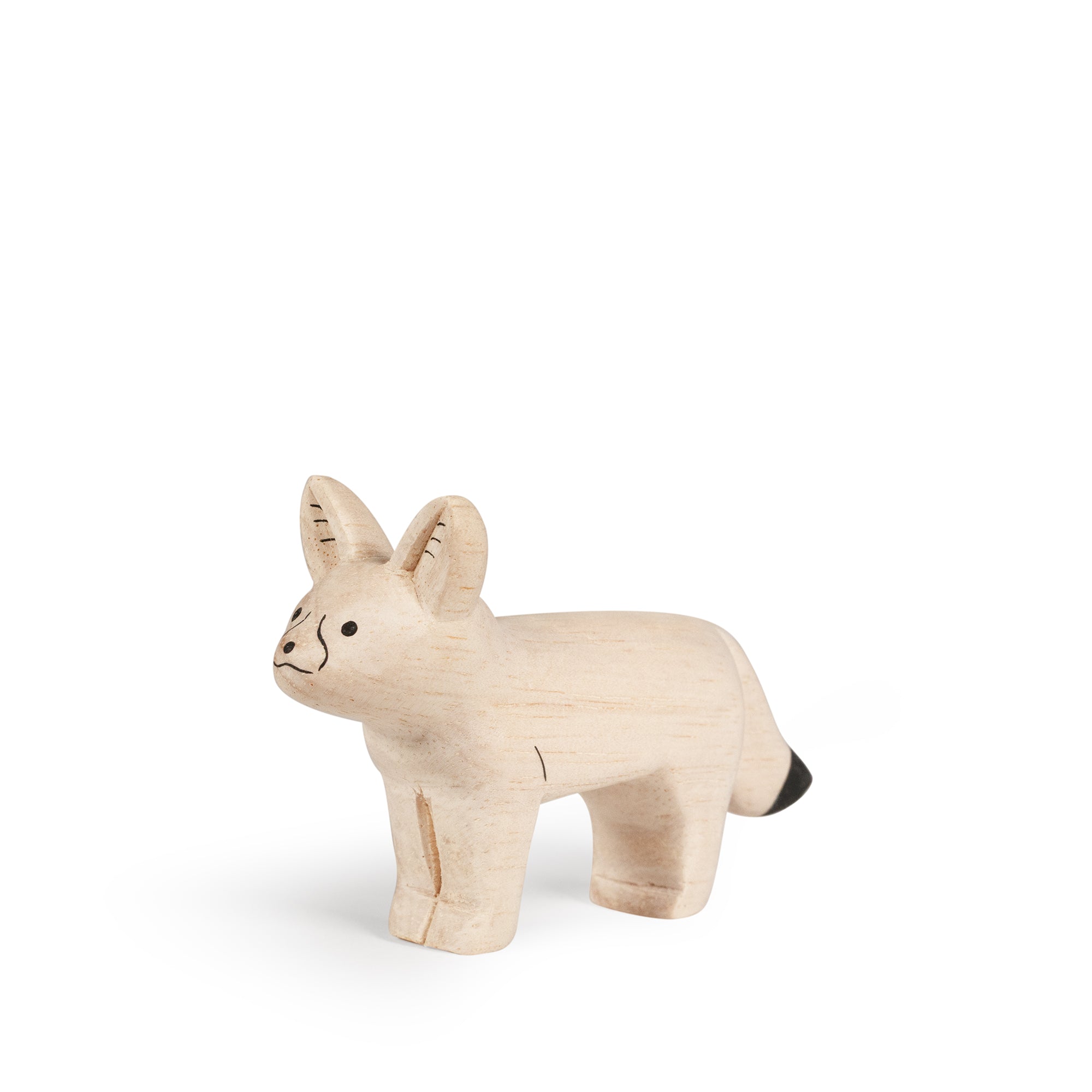 Figura de fennec de madera