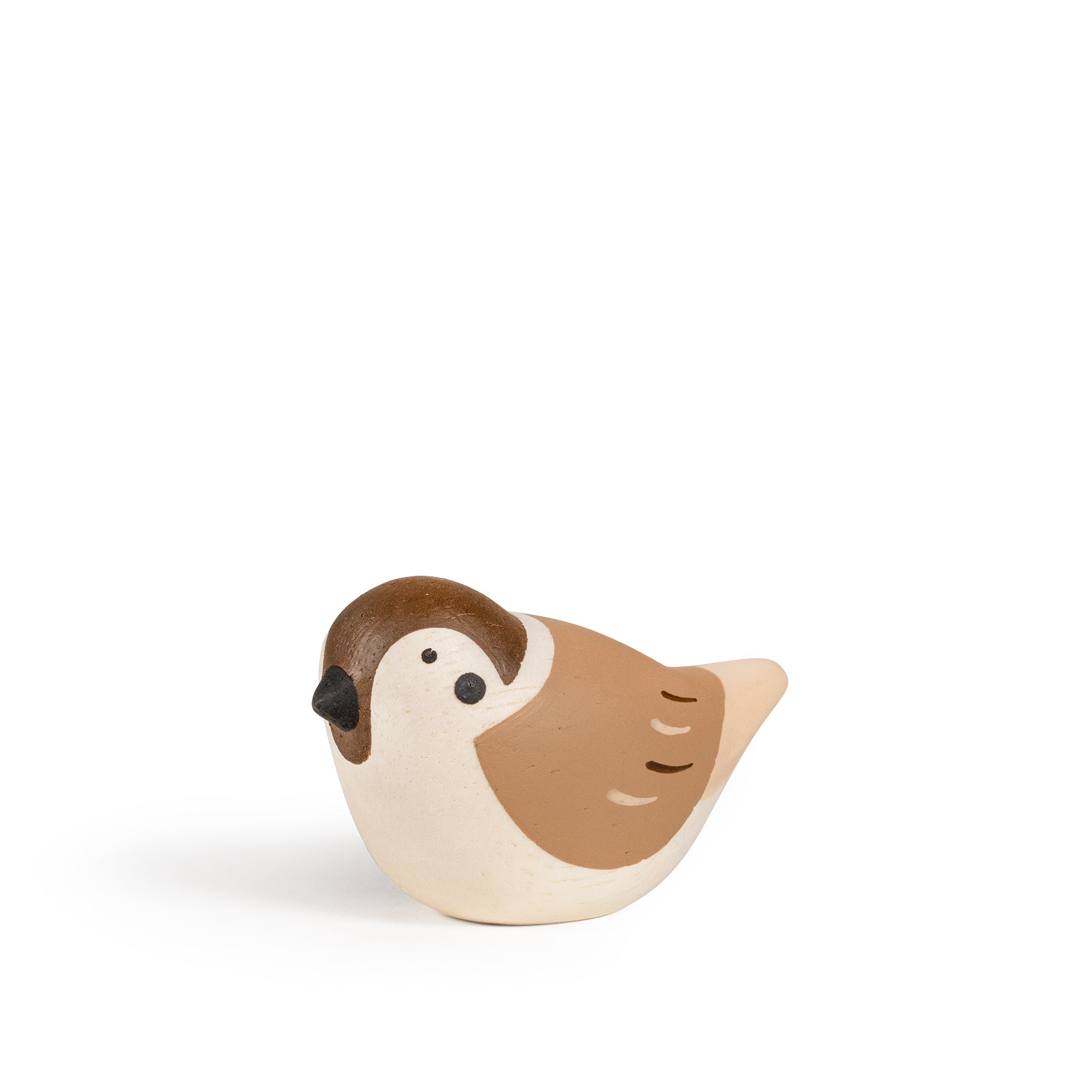 Figurine Moineau en Bois