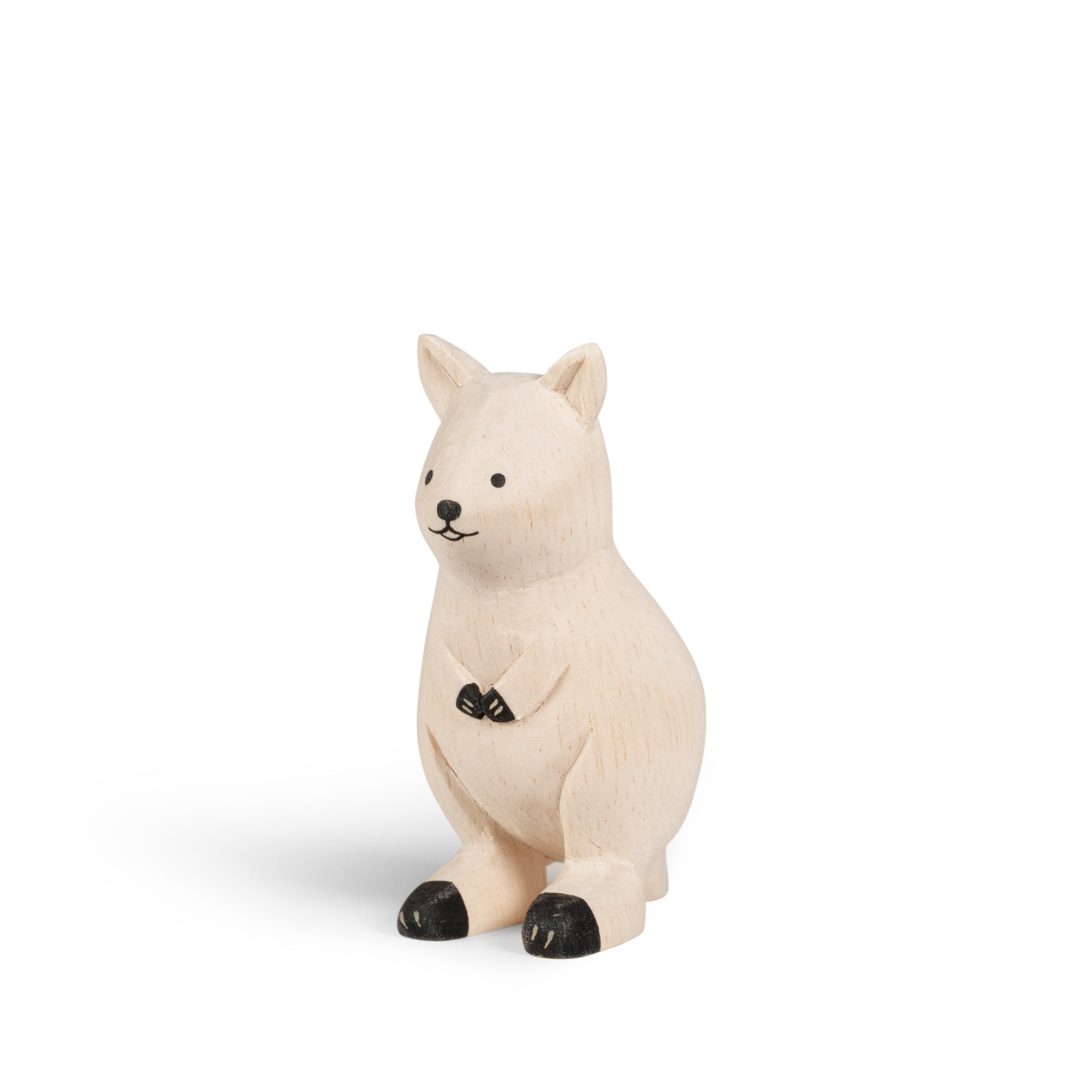 Figura de quokka de madera