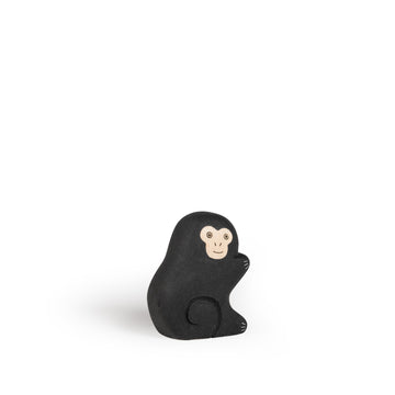 Wooden Child Monkey Figurine