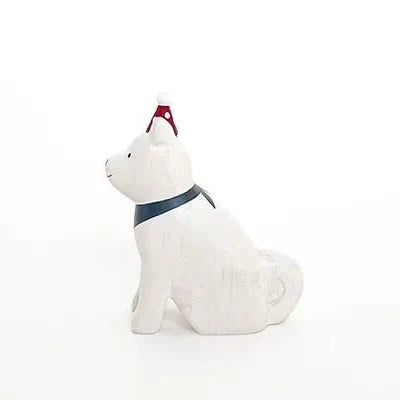 Figurine en bois – Chien Akita – Noël Polepole