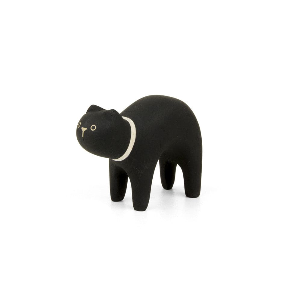 Figurine Chat noir en Bois