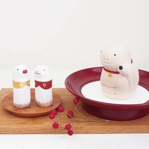 Figurine en bois - Collection zodiaque - Maneki Hebi