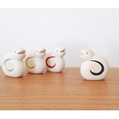 Figurine en bois - Collection zodiaque - Serpent rouge - FIGURINES EN BOIS