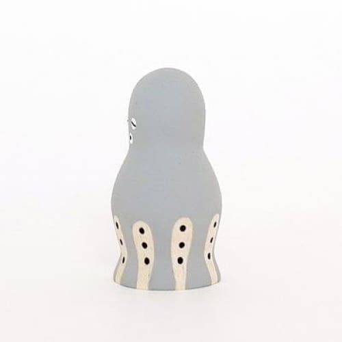 Figurine Poulpe gris en Bois