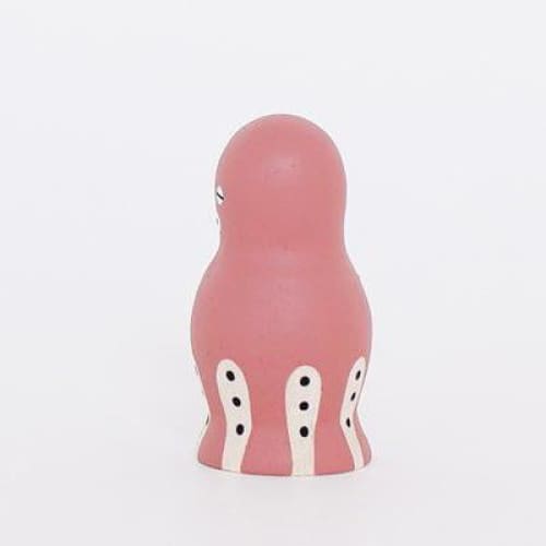 Figurine Poulpe rose en Bois